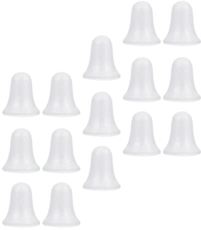 MILISTEN 15st Blase Glocke Bastelkugel Aus Styropor Weihnachtsglocke Styroporformen Leere Modellierverzierung Glattes Styroportier Weihnachtsdeko Kugeln Schlitten Weiß Weihnachtsbaum Schaum