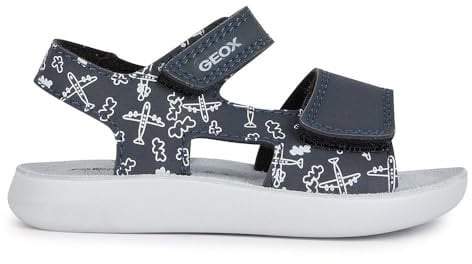Geox Baby Boy's B Lightfloppy Sandal, Bleu marine/blanc, 6 UK Child