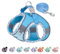 AIITLE Hundegeschirr No Choke Over, einstellbares Hundegeschirr mit Leine, atmungsaktivem Mesh und Schnellverschluss - Outdoor Walking, Training für mittlere Hunde Blau L
