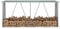 BaraSh Brennholzlager Verzinkter Stahl 330x84x152 cm Grün Holzunterstand FüR Kaminholz Aussen