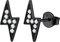FOCALOOK Ohrstecker Schwarz Damen Silber Ohrringe Silver Earrings Blitz Ohrringe Zirkonia Medizinische Ohrstecker Earrings Piercing Ohr Modeschmuck Accessoire