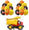 VIKY® Bagger Luftballons Schwarz Orange,19 Stück Baustelle Geburtstag Deko Ballons,Baustellen Geburtstag Party Deko,Bagger Folienballon für Kindergeburtstag Deko,Baustelle Auto Thema Party Dekoration