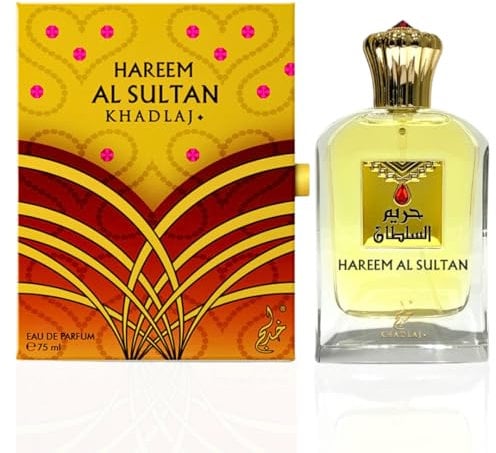 KHADLAJ Hareem Sultan Eau de Parfum, 75 ml, anspruchsvoller und langanhaltender Duft mit orientalischen und blumigen Noten, ideal für diejenigen, die eine unverwechselbare und elegante Essenz suchen.
