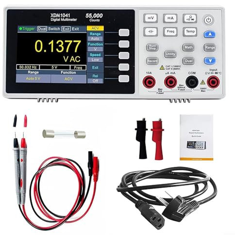 6-piece Digital Multimeter Set, Dual Line Display 65 Readings Per Second LCD Display Portable Bench Multimeter(EU Plug)