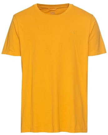 camel active Herren Kurzarm Shirt aus Organic Cotton Gelb, Menswear-XXL
