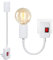2PCS Douille avec Interrupteur, Support Ampoule E27, 9MM Grossier Flexible Col de Cygne, Blanc Lampe Prise Murale, Spot avec Prise, Lampe de Lecture Murale, Éclairage Temporaire, Sans Ampoule