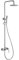 MICE - Barra de ducha monomando extensible de acero inoxidable - Columna de ducha - Griferia baño con rociador y mango de ducha - Acero Inox Cepillado BDD055/AC
