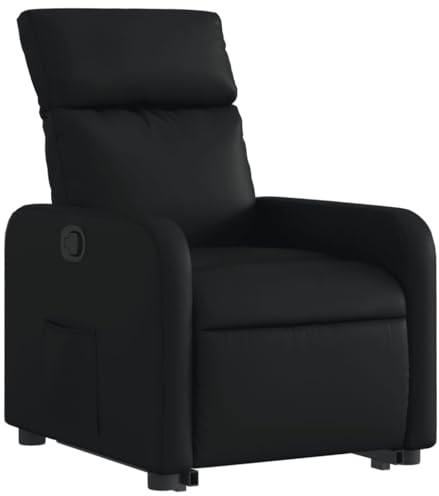 vidaXL Relaxsessel, Sessel mit Aufstehhilfe, Fernsehsessel mit Liegefunktion, Liegesessel Aufstehsessel für Wohnzimmer, Schwarz Kunstleder