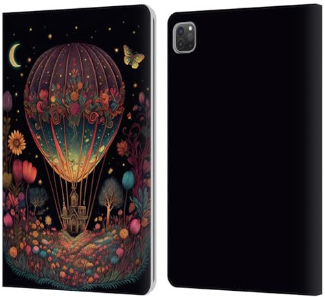 Head Case Designs Offizielle JK Stewart Garten Mit Dem Heißluftballon Grafiken Leder Brieftaschen Handyhülle Hülle Huelle kompatibel mit Apple iPad Pro 11 2020/2021 / 2022