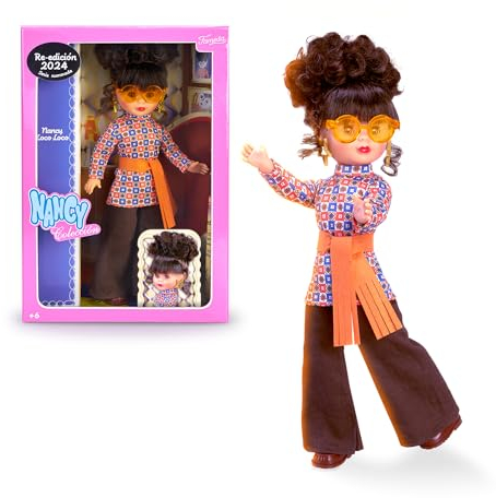 Nancy Verrückte Kollektion, Hippie-Puppe, Neuauflage von 1973, mit bedrucktem Oberteil und Hose mit Breiten Beinen, Puppe für Sammler, Berühmte (NAL09000)