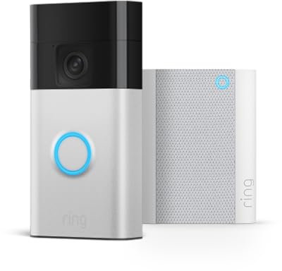 Ring Akku-Videotürklingel (Battery Video Doorbell) mit Chime | WLAN-Videotürklingel-Sicherheitskamera, Selbstinstallation (in 5 Minuten) | mit eingebautem Akku I Privatsphäre-Einstellungen