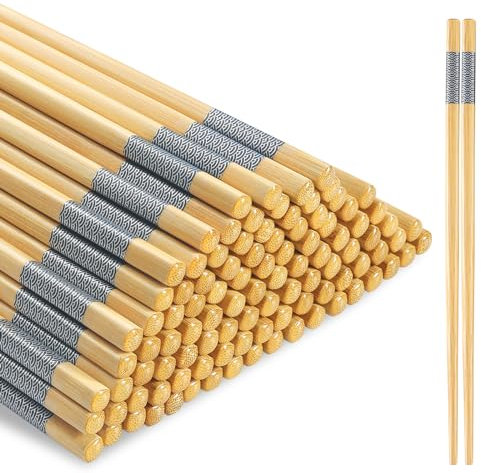 LOROTOCO 500 pares de palillos de bambú reutilizables, desechables, separados, a granel, chinos, (9.45 pulgadas)