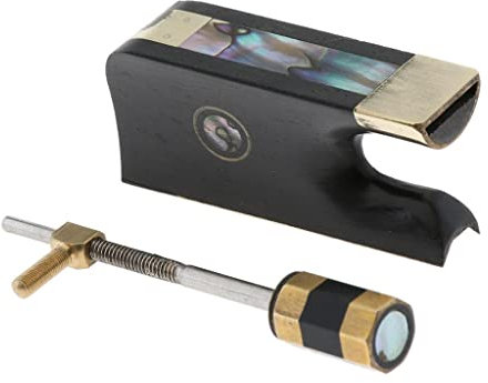 Ebenholz Cellobogen Frosch mit Schraube für Cello-Teile Ersatz | Schillerndes Schalentier-Design | perfekt für Cello Viola | Messingmaterial