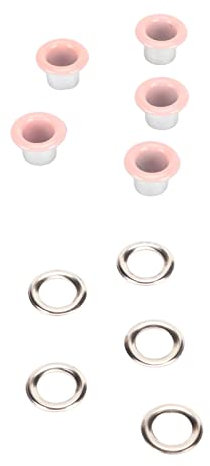 Jeanoko Set di Occhielli, Set di Occhielli Ampiamente Utilizzato 500 Set per Pelle (Rosa)