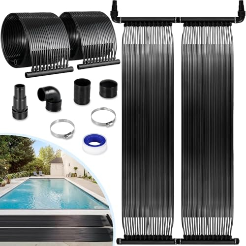 Calentador Solar para Piscinas 300x75 cm,Calentador Agua Piscina Solar,Calentador Solar de Piscina,Calentador Piscina Solar,Piscina de 2,1㎡ hasta 12000L Contenido de Agua,Resistente a los Rayos UV