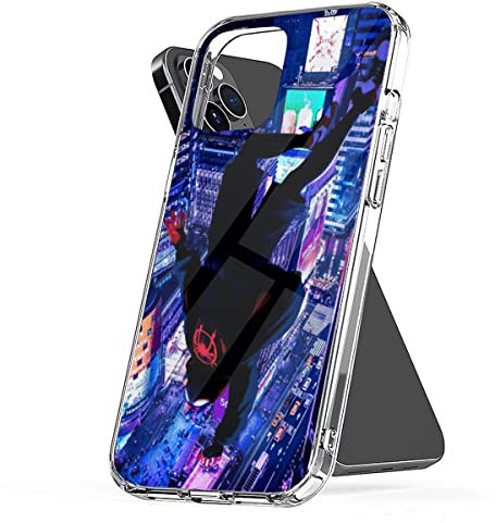 EWINRU Phone Case Flay Compatible with iPhone 15 14 13 Miles Protect Accessories Morales 12/13 Pro Max 11 11 Pro 13 XR SE 2022 2020 X Xs 7 Plus 6 6s Plus Transparent