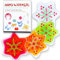 Couleurs Wiederverwendbare Snap-Wärmepackung, Handwärmer Klick, Taschenwärmer, Beutel, Gel-Handwärmer für Camping, Outdoor, Indoor, Arbeit, Studium (Weihnachtsstern)