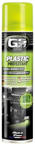GS27 - Rinnovatore di plastica per auto - Finitura lucida - Profumo di mela verde - Spray da 400 ml
