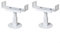 Advokingtap Lot de 2 supports d'étagère de radiateur en aluminium, résistants au brouillard salin, adaptés au positionnement vertical des radiateurs en fonte (réglable de 26 à 31 cm)