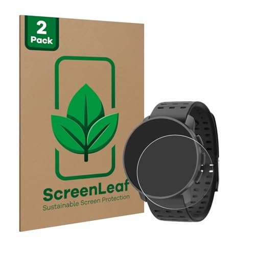 ScreenLeaf 2 Stück Schutzfolie für Suunto 9 Peak Pro [nachhaltiger Displayschutz, Folie, transparent, kratzfest]