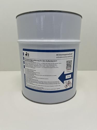 BR-Steinteppiche GRUNDIERUNG Zement Estrich Beton Fliesen I Haftgrund Tiefengrund für Flächen im Außenbereich I 1K Polyurethan I Dampfdiffusionsoffen I 4kg Universalgrundierung