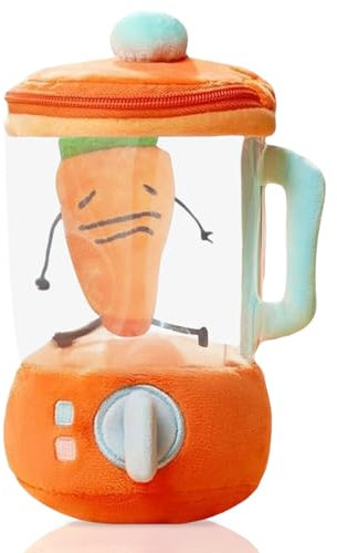 Zkaoai Karottensaftpresse Plüsch, Simulation Karottenmixer Spielzeug, 15 cm Karotten Entsafter Plüschtier, Creative Plush Toy, Lustiges Drehbares Plüschtier Mit Kordelzug für Kinder Erwachsene