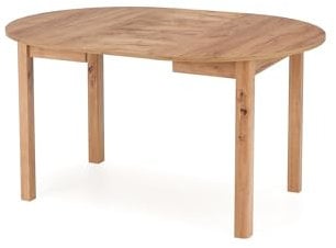 Design Esstisch rund HA-400 ausziehbar Tisch Esstisch 102-142cm, Farbe:Eiche Gold Craft