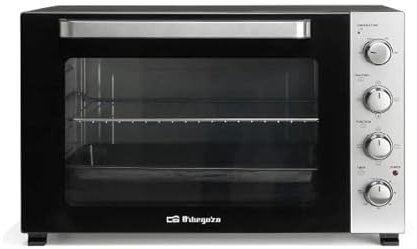Horno de sobremesa Orbegozo HOT 750, 75 Litros, 2500 W, Dimensiones: 68,2 x 42,5 x 43 cm, Rustidor: sistema de asado giratorio.