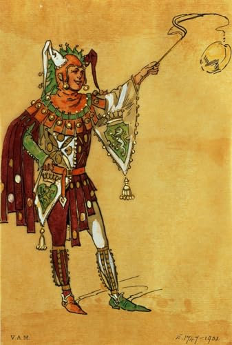 PSVDCTOO Gefeiert Wandbilder Kunst Poster Poster Bilder Costume Design for a Jester for a Midsummer Night's Dream by C. Wilhelm Vintage Wandbild für Heimdekoration 60x90cm