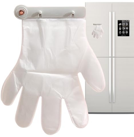 Knowlife Disposables Glove Holder Organizer Wall Mounted With 100Pcs Gloves, Kitchen Glove Rack Container, Hanging Glove Storage Dispenser, Multifunctional Glove Storage Clip For Home, Restaurant