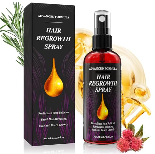 AMAINKI-Haarwachstum Beschleunigt,Erblichem Beugt Haarausfall Vor,Mit Rosmarinöl und Rizinusöl für Biotin Extrakt,Intensives Hair Growth Serum für Männer und Frauen-60ml