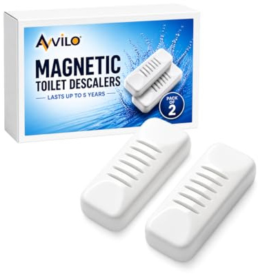 Magnetic Toilet Descaler Cartridges Pack of Two Long-Lasting 5 Year Cistern Limescale Reducer 10 cm Length
