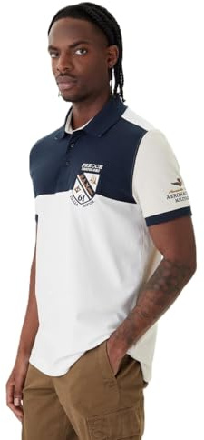 Aeronautica Militare PO1915 Herren-Poloshirt, T-Shirt, kurze Ärmel, dreifarbige Pfeile