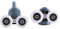 Yosoo 8Pcs Galet Roulette de Porte de Douche Salle de Bain Rouleaux de Porte en Verre Poulies 4 Rouleaux supérieurs et 4 inférieurs avec vis et Capuchons(Double Rolls)