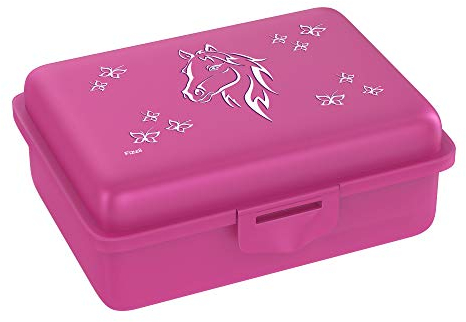 Fizzii Lunchbox (Inkl. Obst-/ Gemüsefach, schadstofffrei, spülmaschinenfest, Motiv: Pferd)