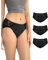 Neione Damen Periodenunterschwäsche Menstruationsunterwäsche Perioden Unterhosen mit Spitze Frauen Postpartum Hipster Unterwäsche 3er Pack Schwarz XL