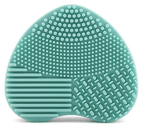 Gant en silicone de nettoyage pour pinceaux cosmétiques Vert