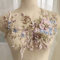 Yzki 3D-Stickerei Perlen Spitze Applique Floral Strass Tüll Patches Besätze Stoff für DIY Ausschnitt Hochzeit Brautkleid Kleidung Stickerei Dekoration (Marca Dragon 2)