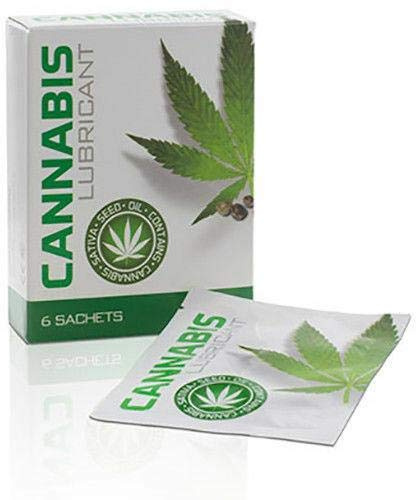 CANNABIS LUBRICANT LUBE SACHETS 6 x 4ml Cobeco Water Based Auf wassriger Basis