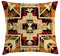 ABAKUHAUS Ethnisch Kissenbezug, Boho Pflanze, Waschbar mit Reißverschluss Kissenhülle mit Farbfesten Klaren Farben Beidseitiger Druck, 60 x 60 cm, Orange Gelb