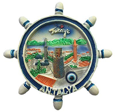 Antalya Turkey 3D Fridge Magnet Souvenir Gift,Home & kitchen Decoration Magnetic Sticker Antalya Turkey Refrigerator Magnet Collection