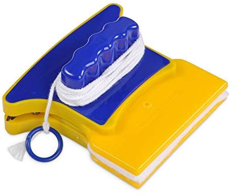 Yosoo Square Magnetic Window Cleaner Double-Side Glass Wiper With 2 Extra Cleaning Cotton Squeegee Washing Kit Equipment Household Cleaner