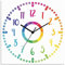 ARTLAND Wanddeko Wanduhr ohne Tickgeräusche aus Alu Kinder Lernuhr Funkuhr lautlos 30x30 cm Kinderuhr Comic Design Uhrzeit Lernen Junge Mädchen Bunt U1OR