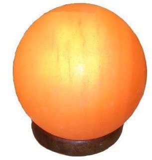 Bosalla Salz Lampe Kugel Planet runde Form Ø 14 cm Kristall Leuchte Salt Range Pakistan mit Spezial Leuchtmittel Kabel in WEIß + SCHWARZ Länge 120-500 cm wählbar (Schwarz, 500)