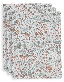 Jollein Gant de Toilette Bloom Hydrophile 3-Pièces, 20 cm Longueur x 15 cm Largeur, Multicolore
