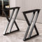 Metal Industrial Dining Modern Table Legs Desk Legs Base Cast Iron Welding Wrought Iron Coffee Table Bench Legs Night Stand Office Table 28 inch Triangle Shape Black DIY (1 Set of 2 pcs) 28H x17.5