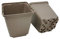 GREEN24 50 Stck. Recycling Pflanztöpfe Profi 9x9x9,5cm Farbe Taupe - RC Vierecktopf Anzuchttopf Pflanztopf Blumentopf Vierkant-Töpfe Pflanzcontainer (50, 9x9x9.5cm)