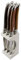 Laguiole Production - Ceppo 6 coltelli da bistecca - Con blocco in acciaio inox - Manico ergonomico - Set coltello da tavola con manico di design - Autunno