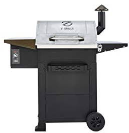 Z GRILLS ACC-IBF600S Upgrade Wood Pellet Grill & Smoker 8 in 1 BBQ Grill Auto Temperature Control, 600 in Silver