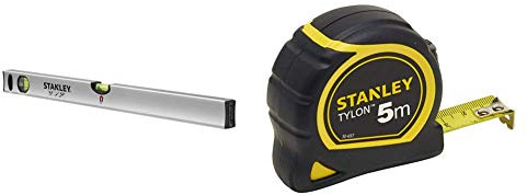 STANLEY STHT1-43111 Nivel Classic magnético, 60 cm + 0-30-697 Flexómetro Tylon, 5 metros
